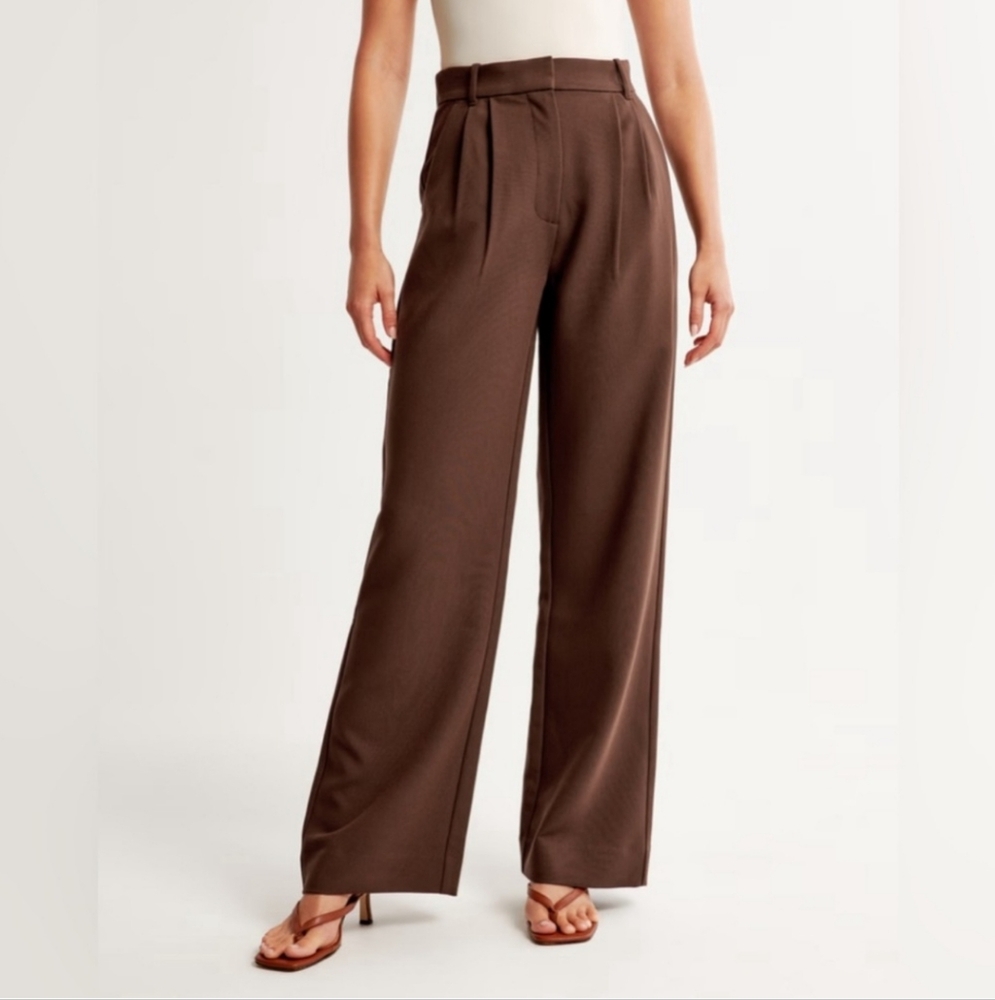 Abercrombie Sloan Tailored Trouser Pant in Brown 30 / 10